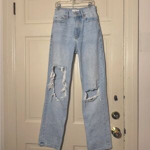 Distressed Light Blue Women's Jeans